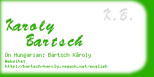 karoly bartsch business card